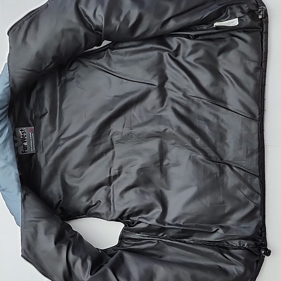 Far West Men's Puffer  Steel Blue Vest Size Medium Pockets Size Medium - Picture 5 of 11